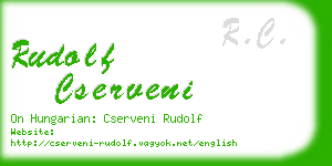 rudolf cserveni business card